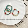 Unique Dopamine Blue Island Series Stacking Ring - Niche Pinky/Index Finger
