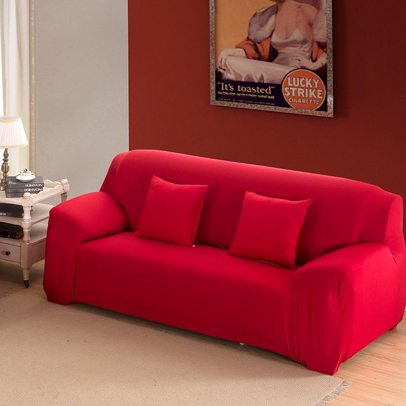 Husă de canapea Nordică dintr-o singură bucată din mătase de lapte - Pernă de culoare uni pentru toate anotimpurile