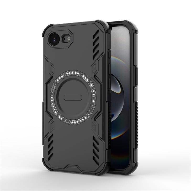 Shockproof Armor Case For iPhone 16e Magnetic Adsorption Wireless Charge Cover For iPhone 16e Case For iPhone 16e Case 6.1 inch