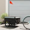 Vidaxl Cyklistický přívěs, Černý a Šedý, 45 kg, Železo