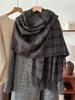 Damen Imitation Kaschmir Retro Karomuster Strickschal Kopftuch Elegant Lässig Quaste Schal Dame Mujer Wickeltuch Schal Winter Neu Koreanisch