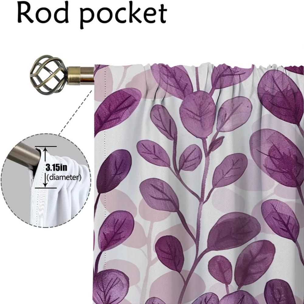 Leaf Blackout Curtains for Camera Window Curtain for Room 2 Panel Shades Partition Home Interior Curtains Halloween Decoration
