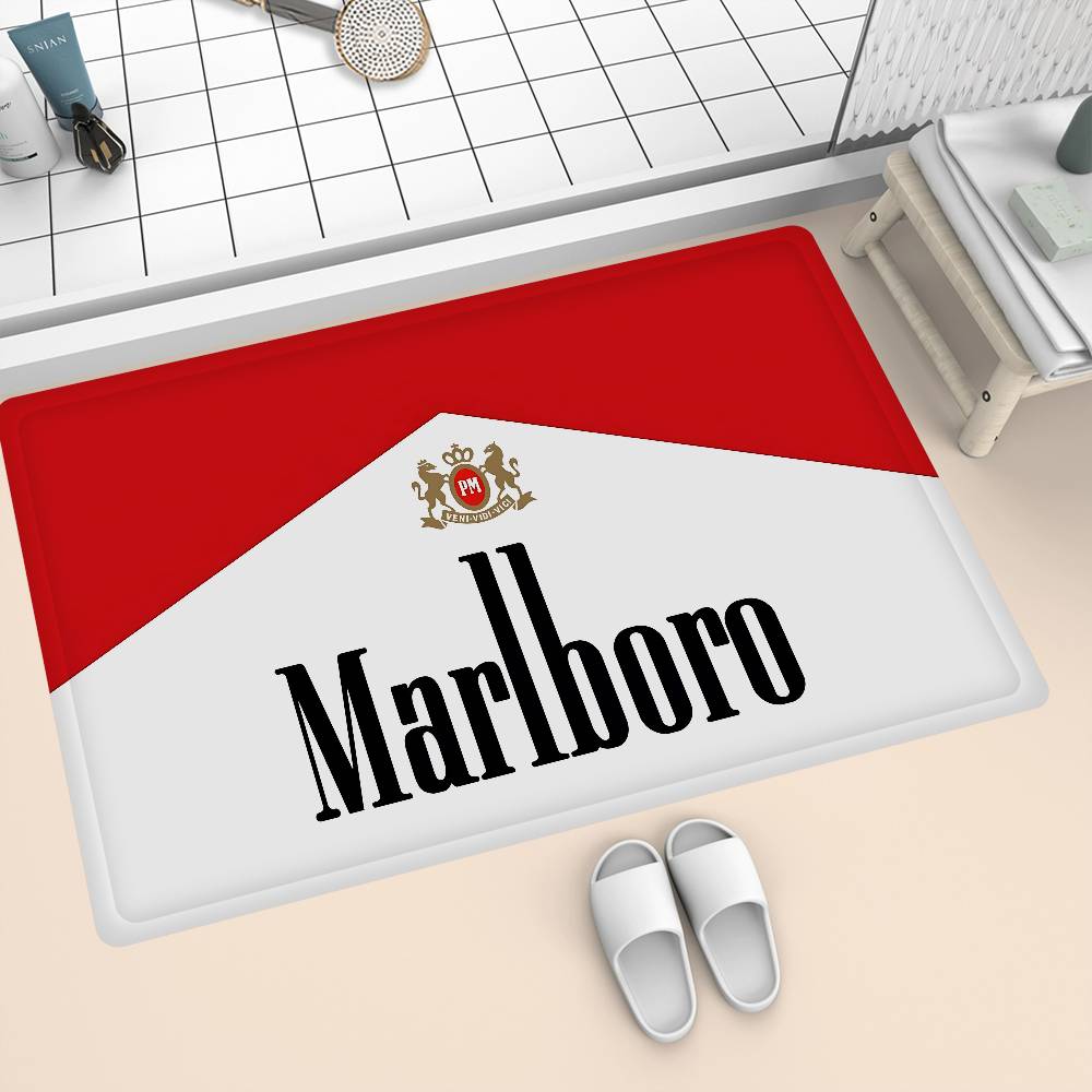 Alfombrillas Retro M-Marlboro Antideslizantes Absorbentes de Agua Cojín Largo para Dormitorio Alfombras Domésticas