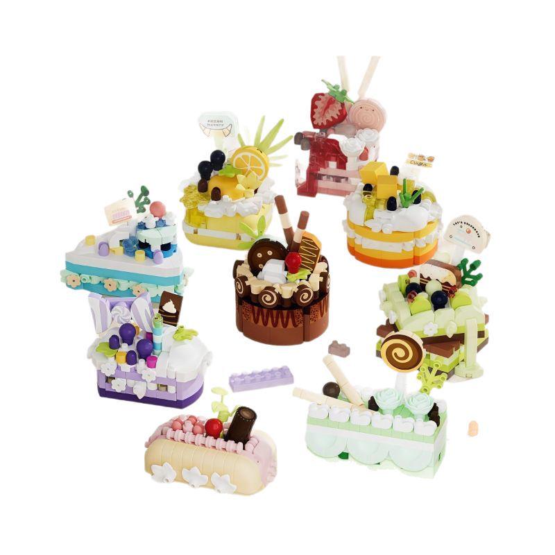 Handmade Strawberry Chocolate Lego Cake Building Toy - Children's Birthday Gift