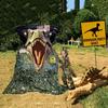 Trunk or Treat Car Decorations Kit Dinosaur Birthday and Party Decor Backdrop with 3 Pcs Dino Themed Stickers and 1 Pc Jungle Camouflage Cloth