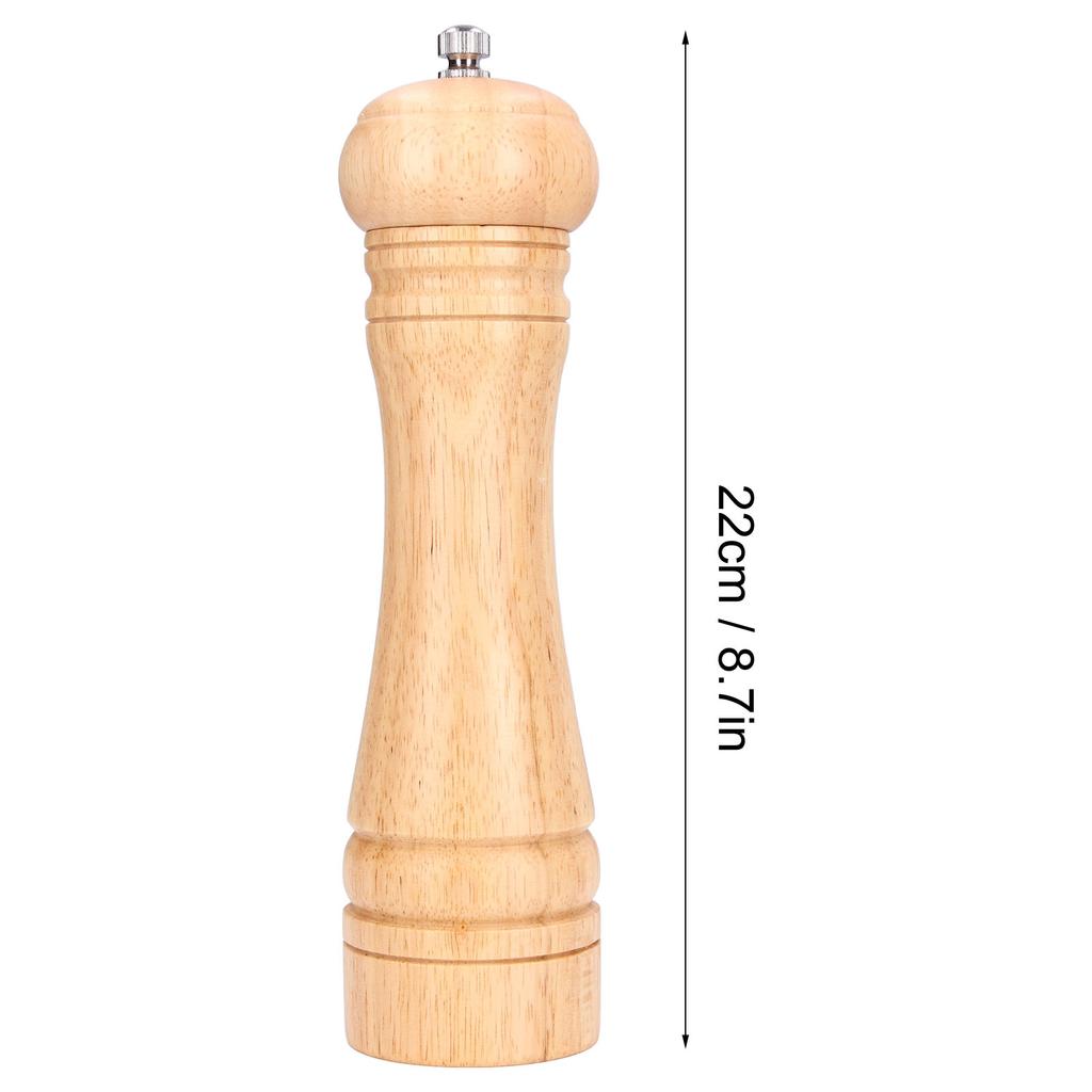2pcs Wood Salt and Pepper Grinder   Coarseness Wooden Pepper Shaker for Kitchen Seasoning