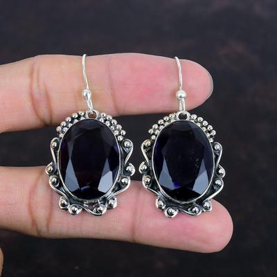 Orecchino in Ametista Africana Sfaccettata Gioielli con Pietre Preziose Naturali Orecchini in Argento Sterling 925 Orecchino Elegante Fatto a Mano Orecchino Delicato Regali per Matrimonio