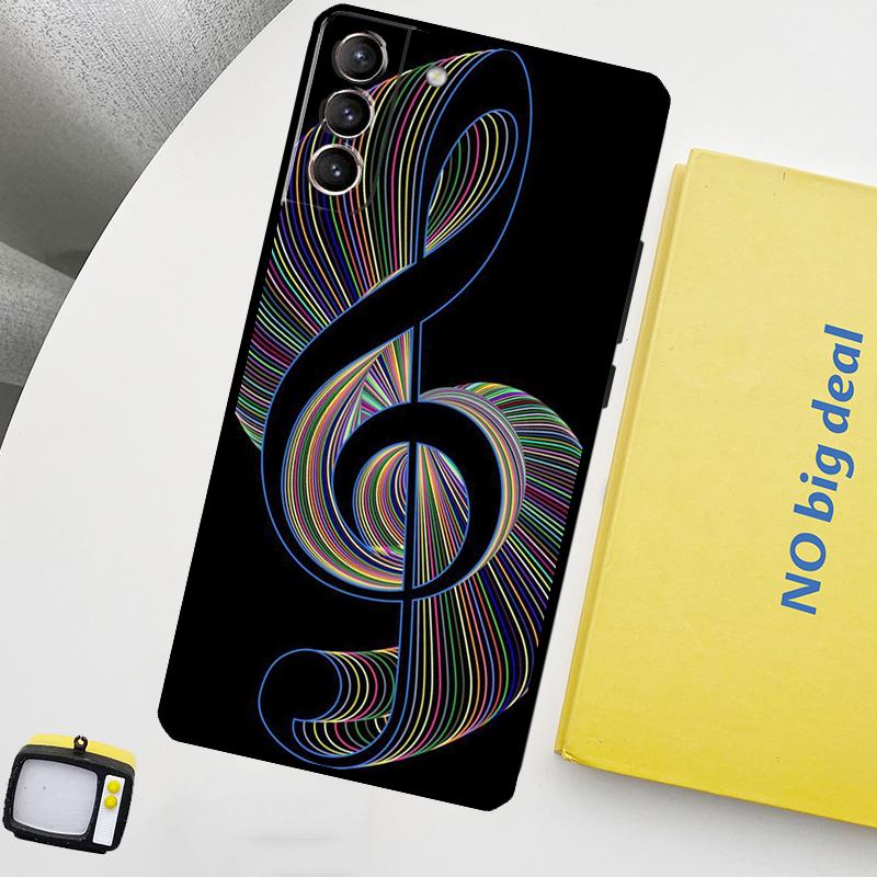 Musical Music Note Phone Case For Samsung Galaxy S25 Ultra S21 S22 S23 S24 Ultra S9 S10 S20 Plus S25 FE Cover