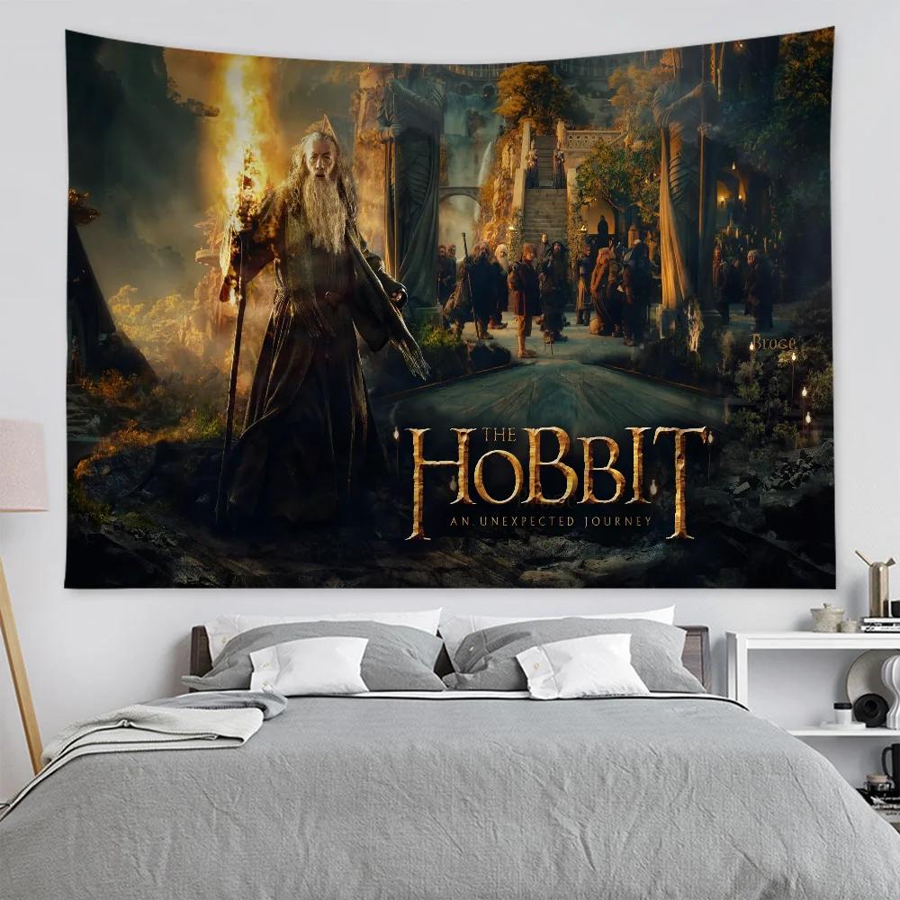 L-Lord Of The Rings H-Hobbit Anime Tapestry Hippie Flower Wall Carpets Dorm Decor Cheap Hippie Wall Hanging