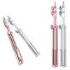 1.7m Portable Pink Tripod with Gilded Micro-Frosted Metal Finish and Phone Fill Light.