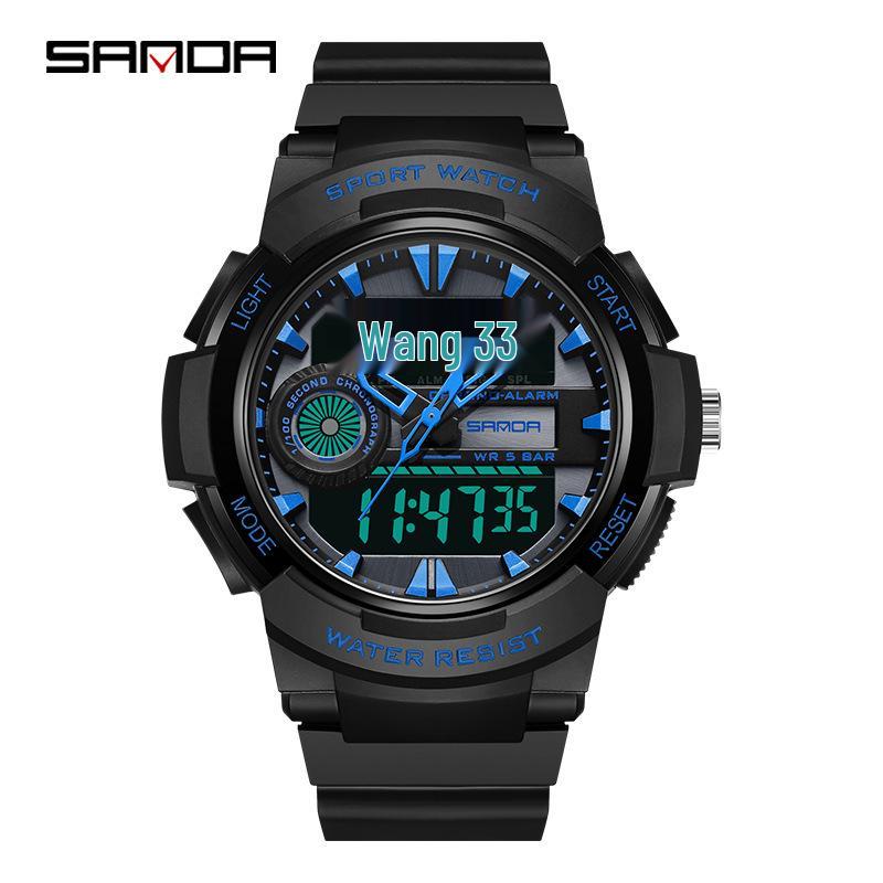 Sanda Multi-function Luminous Sports Watch - Unisex Alarm Clock Electronic Watch