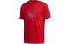 T Shirts Men's Red Crew Neck Moderate Straight Fit GE4111