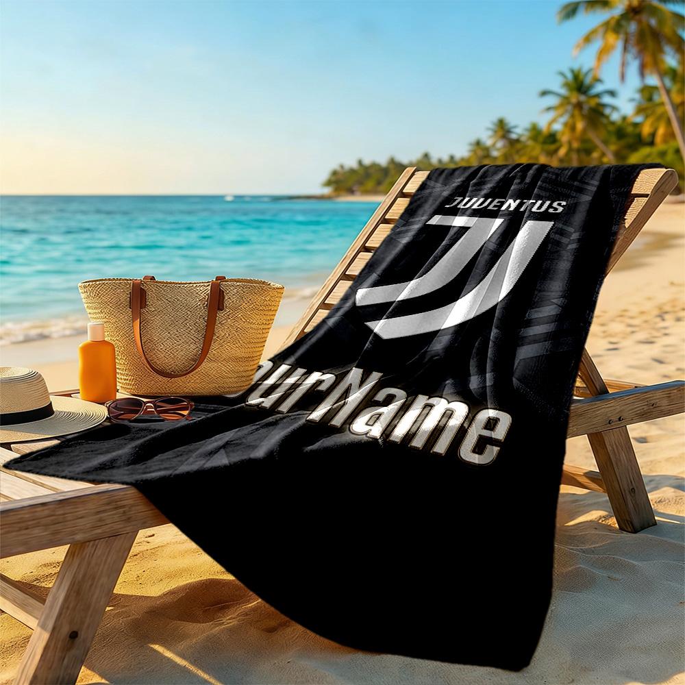 Juventus Customized Name Beach Towel High Absorbency & Quick-Dry Perfect for Traveling Yoga Camping and Swimming