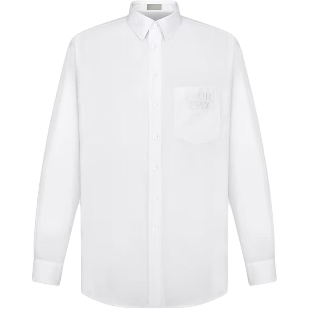 DIOR Shirts Men's White Lapel Moderate Other 413C516B1581-C080