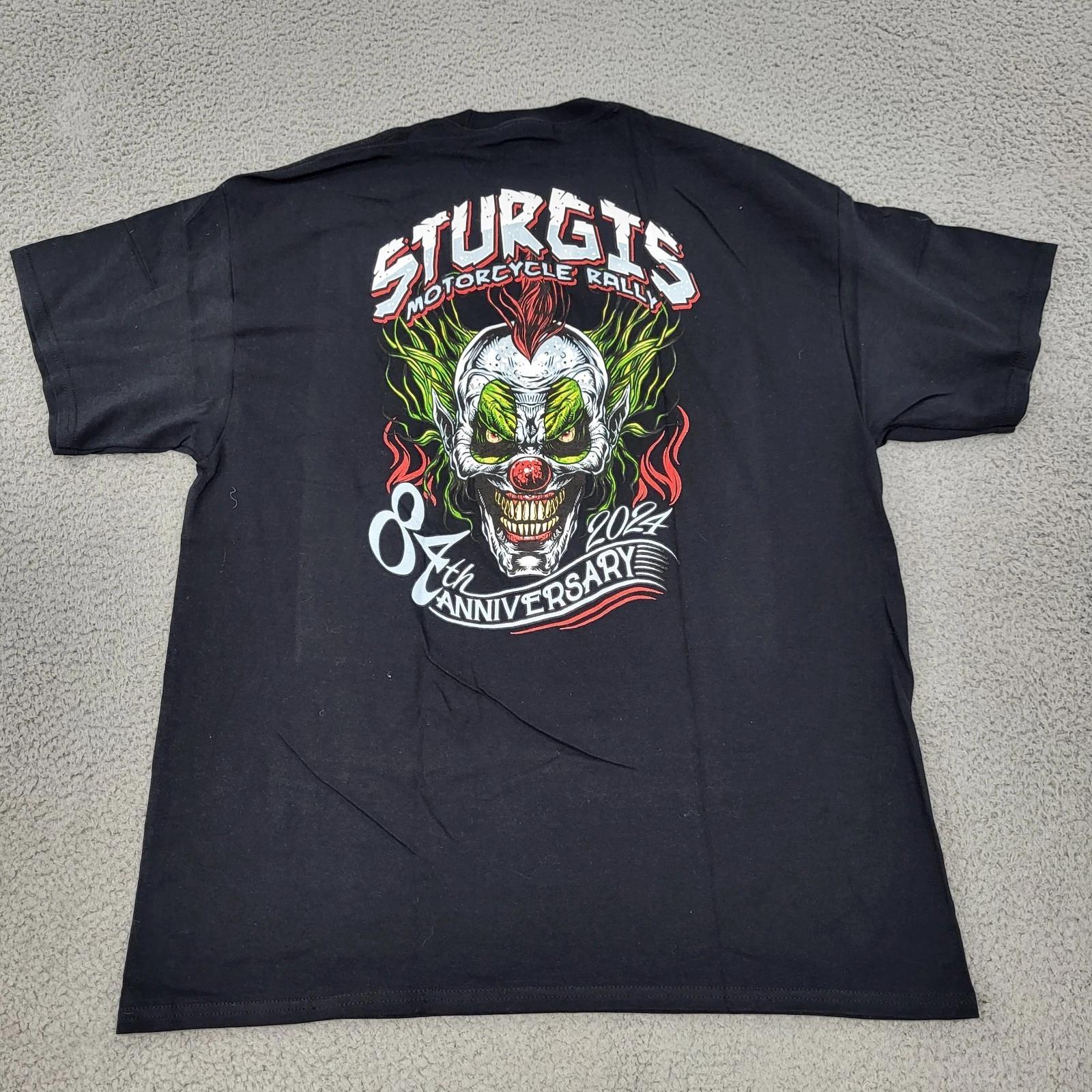 

Sturgis Motorcycle Rally 2024 84th Anniversary Shirt Mens XL Black Graphic 3XL
