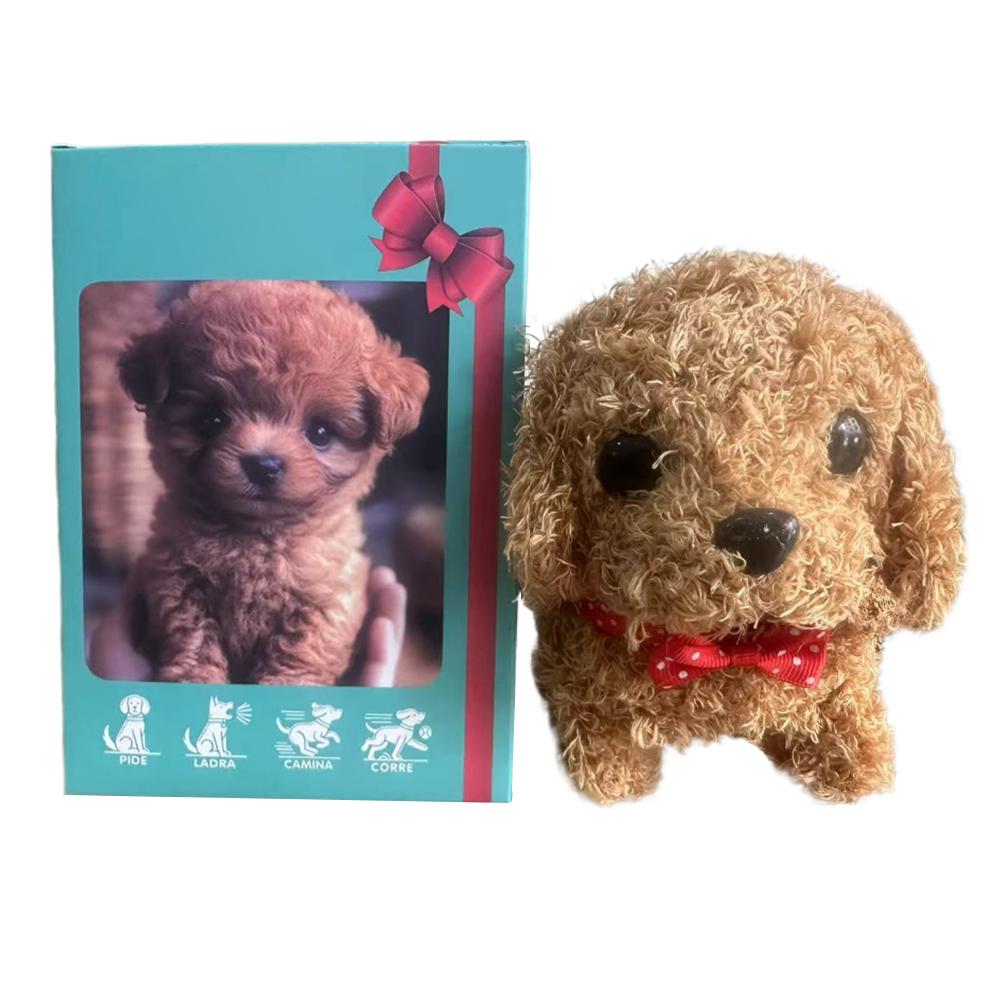 Realistic Plush Simulation Smart Dog Called Walking Plush Toy Can Walking And Call Electric Plush Robot Pet Dog Toddler