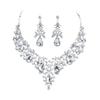 Belly Dance Necklace and Earrings for Silver for Ballroom and Women, Teardrop-shaped Stone, Color, Dancing, Parties, Events, After-parties