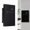 Smart Wall Outlet 2.4G WiFi Touch Light   Voice Remote Control Smart Plug with USB and Type C   Port for  