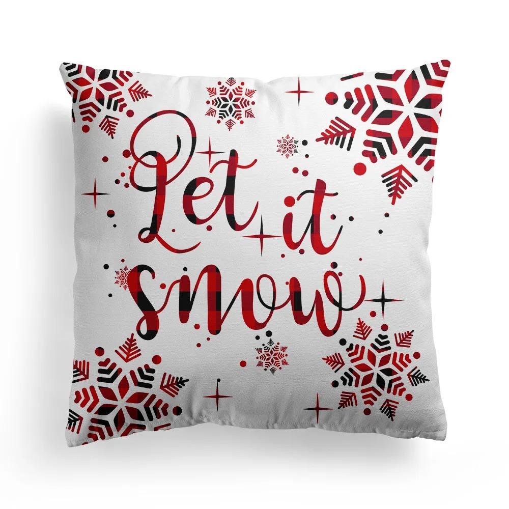 Christmas Themed Pillowcases Car Accessories Office Santa Claus Living Room Sofa Home Pillowcases