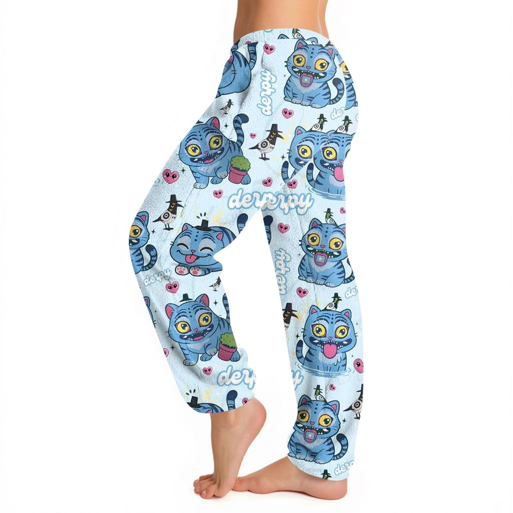 Women's Casual Fashion Print Casual Drawstring Elasticated Waist Pants