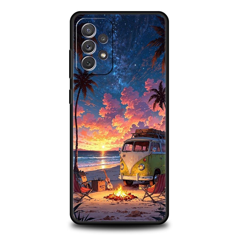 Combi Van Car Outdoor Camping Phone Case For Samsung A17 A07 A55 A35 A25 A15 A05s A33 A31 A23 A21s A13 A41 A73 A53 A51 A71 Cover