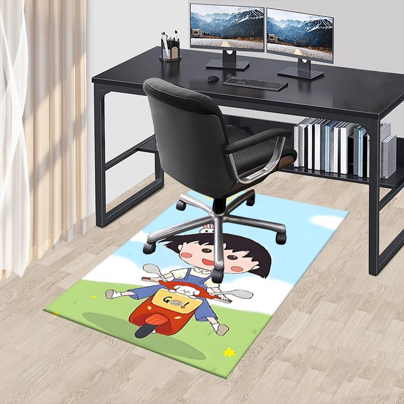 1pc Pink Background Character Carpet for Playroom Bedroom Living Room Sofa Home Decor,kids Game Area Rug Non-slip Floor Mat Y72812