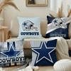 Rugby D-DallaS C-CowboyS Kissenbezug Plüschstoff Weicher Kissenbezug Zweiseitiger Druck Kissenhülle Haushaltsgeschenke