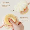 2 In 1 Long Handle Exfoliating Bath Brush Soft Bristles Loofah Puff Back Scrubber for Home Shower Body Cleaning