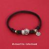 Chinese Style S925 Silver Pixiu Hand-Woven Bracelet for Couples - Fu Brand Women's National Style Qixi Gift Rope