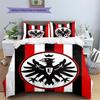 Eintracht Frankfurt Wzór Pościel Kołdra Zestaw Dekoracja Domu Prezent (1 * poszwa na kołdrę + 2 * poszewki na poduszki bez rdzenia)