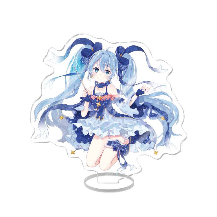 Anime Acrylic Stand Double Sided Artwork  Hatsune Miku Sakura Miku School Campus Figure Merchandise Otaku Collection