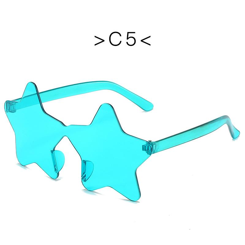 Nowe Modne Kolorowe Damskie Okulary Przeciwsłoneczne w Kształcie Gwiazd Vintage Cukierkowy Kolor Damskie Okulary Przeciwsłoneczne Zabawny Prezent na Halloween Okulary Party