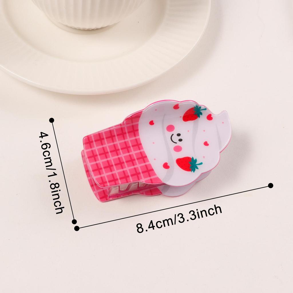 Bamboo Yao Cute Ice Cream Cake Claw Clip - Fun Dessert Hair Accessory for Women