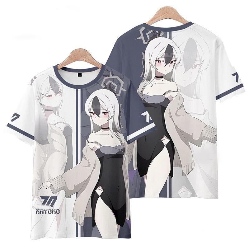 Blue Archive Takanashi Hoshino Anime 3D Print T-Shirts Men Women Short Sleeve T Shirt Tops Y2K Street Harajuku Tees Men Clothing