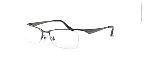 FEELLIFE Men s Stylish Reading Glasses, Sabae Planning, Nylon Rimless, with Case, Gunmetal, FLM-005-2, +3.00