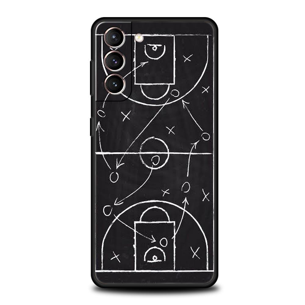 Football Basketball Tactical Board Phone Case for Samsung Galaxy S26 S25 S24 S23 S22 S20 S21 FE Ultra S25 Edge Plus 5G Soft TPU