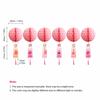 Pink Paper Honeycomb Ball Hanging Ornament Romantic Foldable Ceiling Pendant Valentine's Day Supplies Wedding  Party Decoration