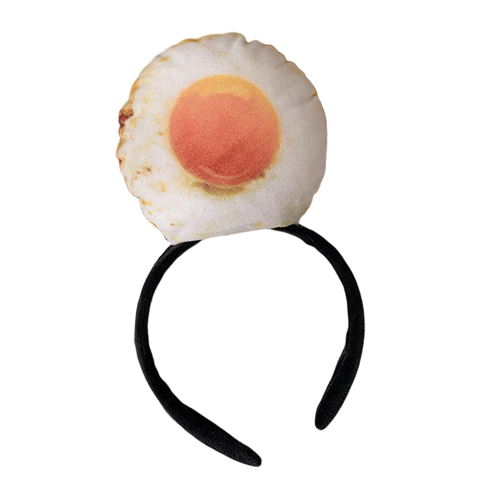 

Funny Headband Party Headband Funny Food Headband Hotdog Headband Food Hat Costume Imitation Food Hat Fried egg Headband 1