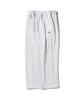 Eseulisseutyudio Lettering Pocket Fleece-Lined Wide One-Pleat Sweatpants White Melange