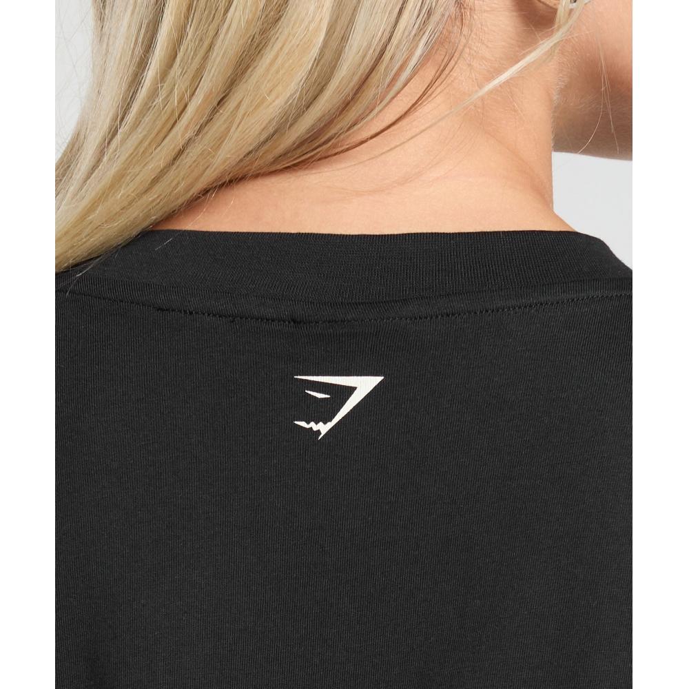 Gymshark CollegiaTe LifesTyle Oversized T shirT Black B2c1b Bb2j