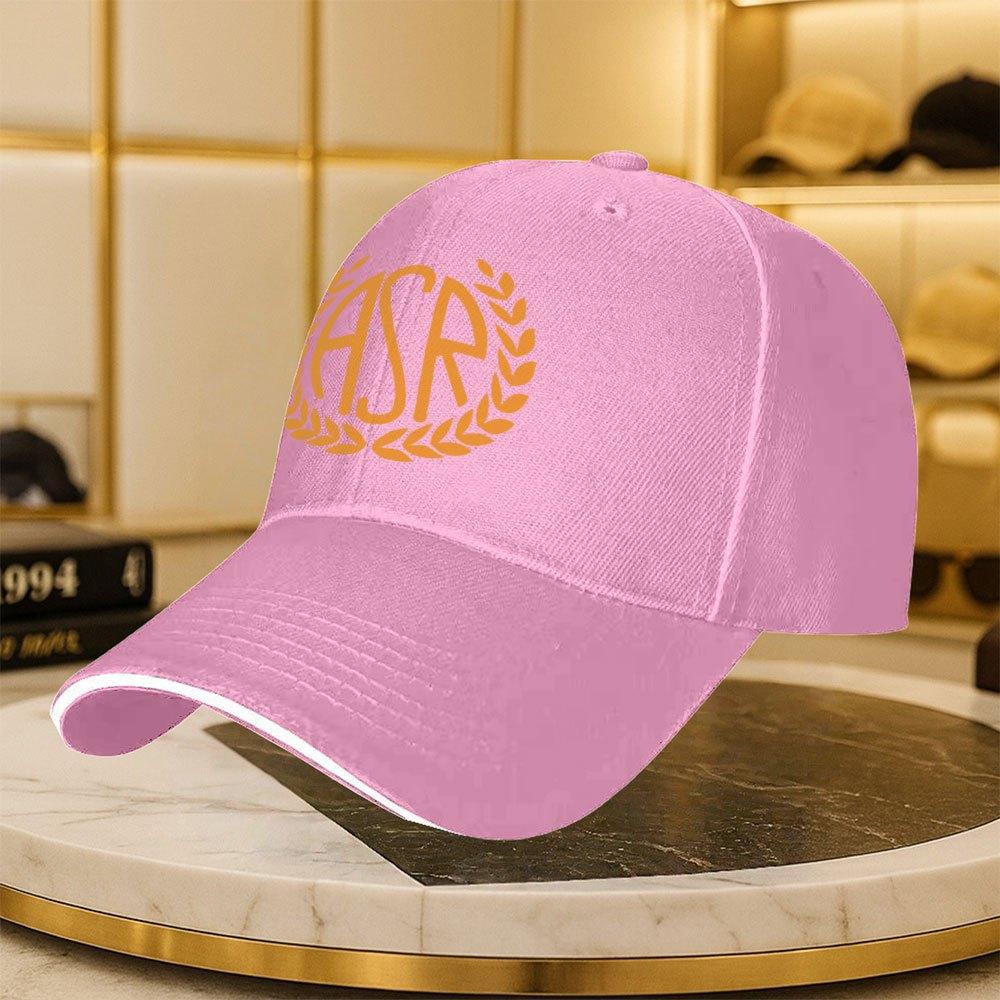 Asr Brand Logo Printed Solid Color Minimalist Baseball Cap Unisex Outdoor Travel Party Hat