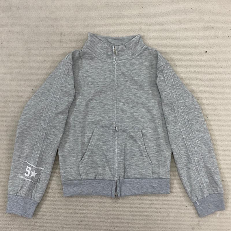 European and American casual slim fit spicy girl patch embroidery zipper jacket