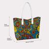 Vibrant Abstract Pattern Tote Bag Daily Use Casual Shoulder Bag Fashion Top Handle Handbag for Outdoor Shopping