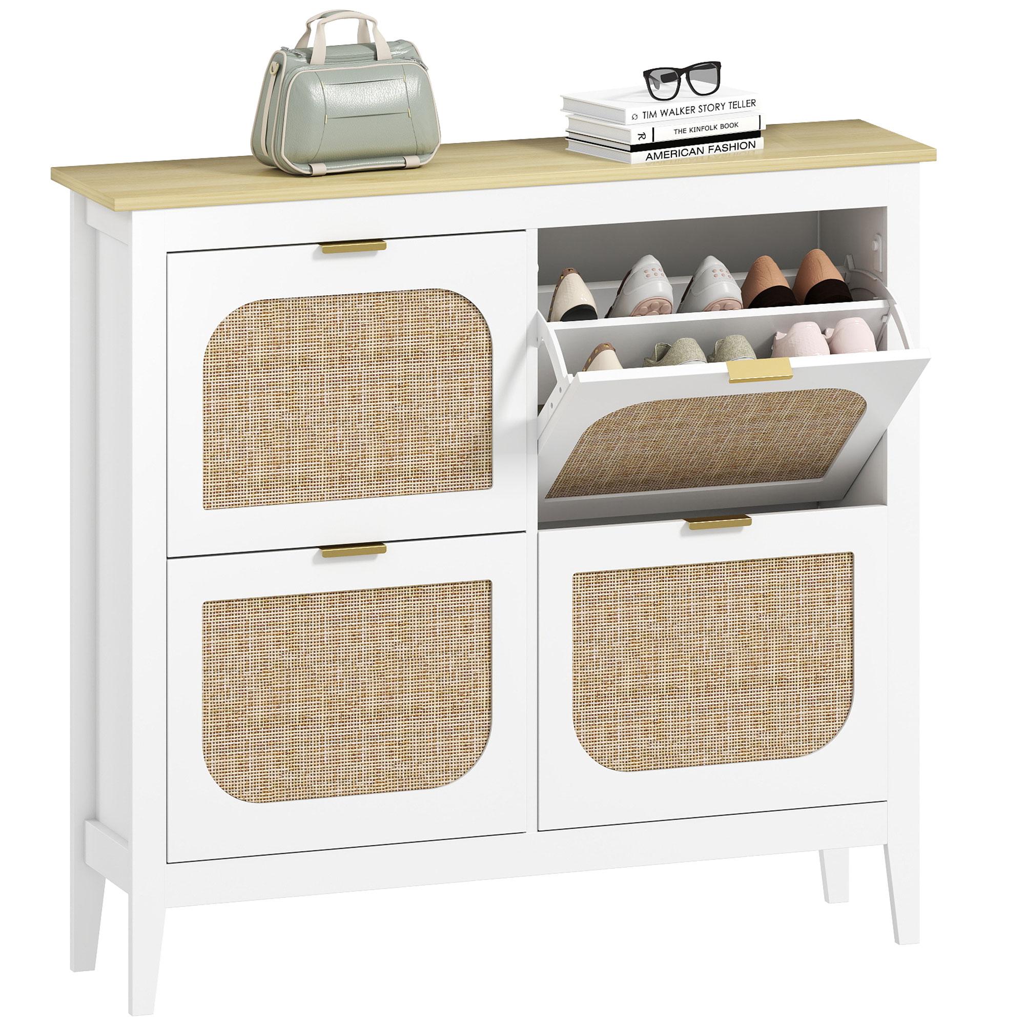 Narrow Shoe Cabinet, Boho Slim Shoe