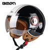 BEON Motorcycle Helmet Open Face Casco Moto Electric Scooter Helmet DOT Certified Retro Vintage Helmet Motorbike Racing Capacete