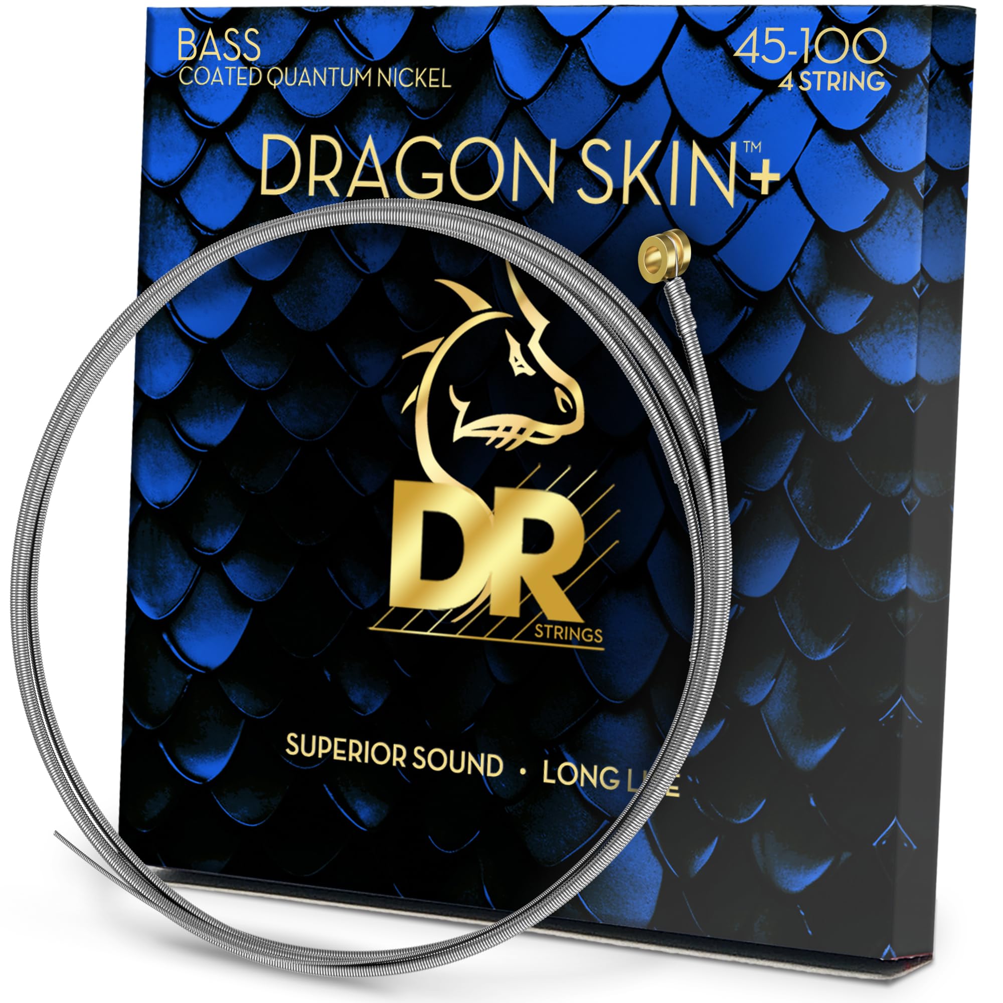 

DR Strings bass strings with quantum nickel wound strings DRAGON (D-R) 4-string SKIN+ DBQ-45 [ ]