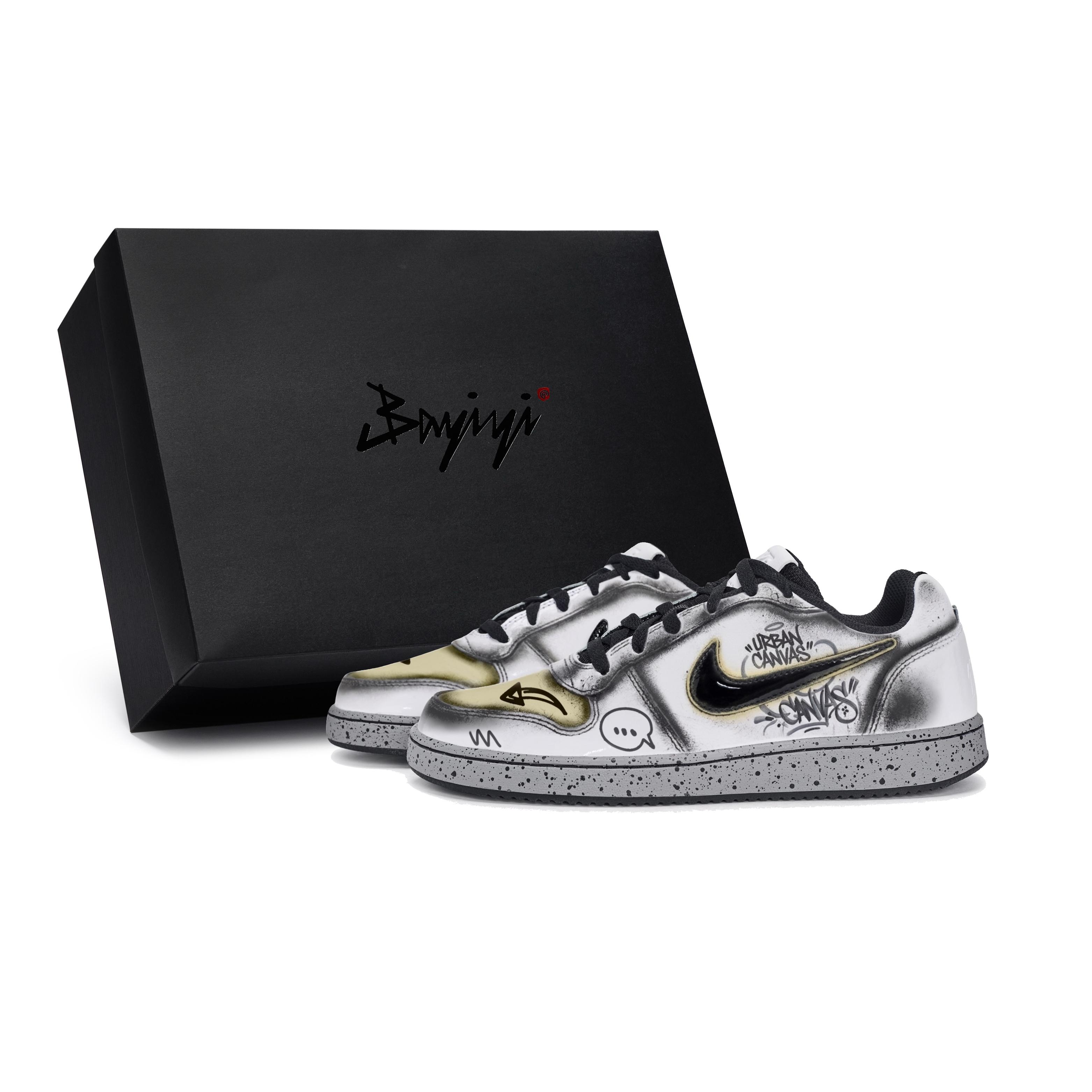 

Nike EBERNON 811 Manufacturing, City Canvases, Special Shoe Box Slip Resistant Low top Skateboard Shoes Men s CK0034-100(Team80-S-BOX) 44.5