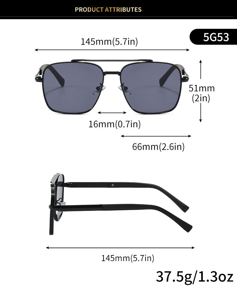 New Men's Fashion Square Frame Driving Sunglasses