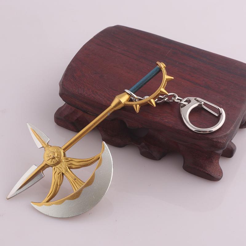 Anime I Sette Peccati Capitali Escanor Rhitta Portachiavi Nanatsu no Taizai Ascia Apribottiglie Ciondolo Portachiavi per Uomini Donne Regalo Gioielli