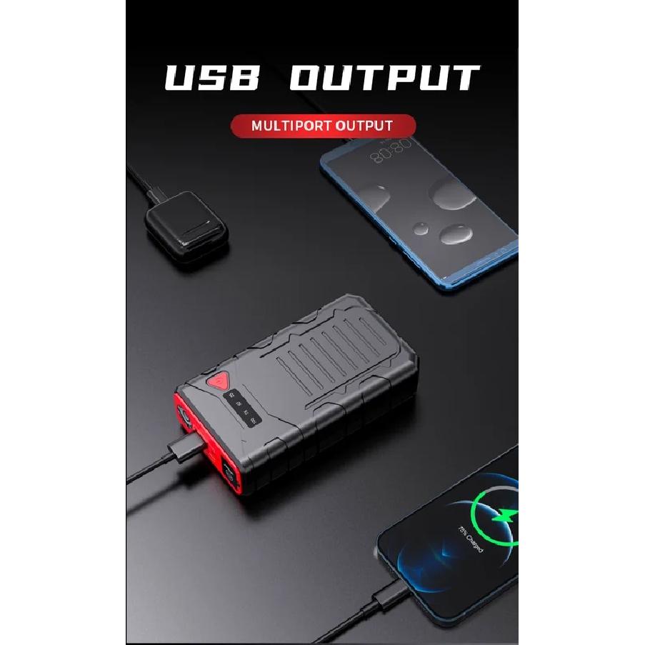 12V 800A Car Battery Jump Starter,Portable Jump Starter Battery Pack,Battery Booster,Jumper Cables for 6.0L Gas and 3.0L Diesel